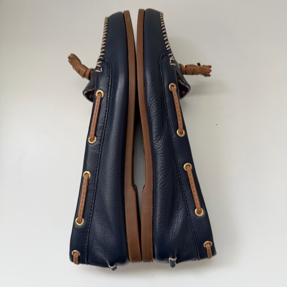 Sperry Top-Sider Sabrina Navy Women's Flats 8 M Navy Leather Flat Boat Shoes - Picture 7 of 10